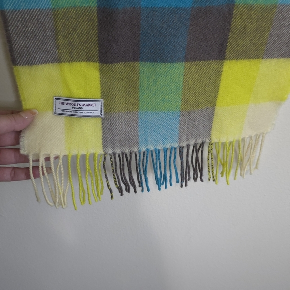 The Woollen Market Ireland Irish Merino Wool Multicolor Preppy Academia Scarf - Picture 4 of 7
